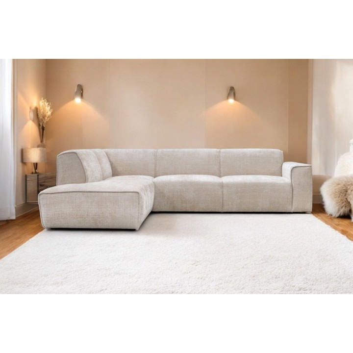 Canapé D'angle Colette tissu Marbella Beige