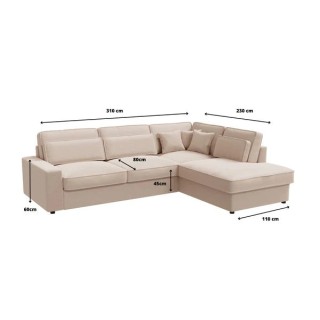 Canapé D'angle Lexus Velours Beige