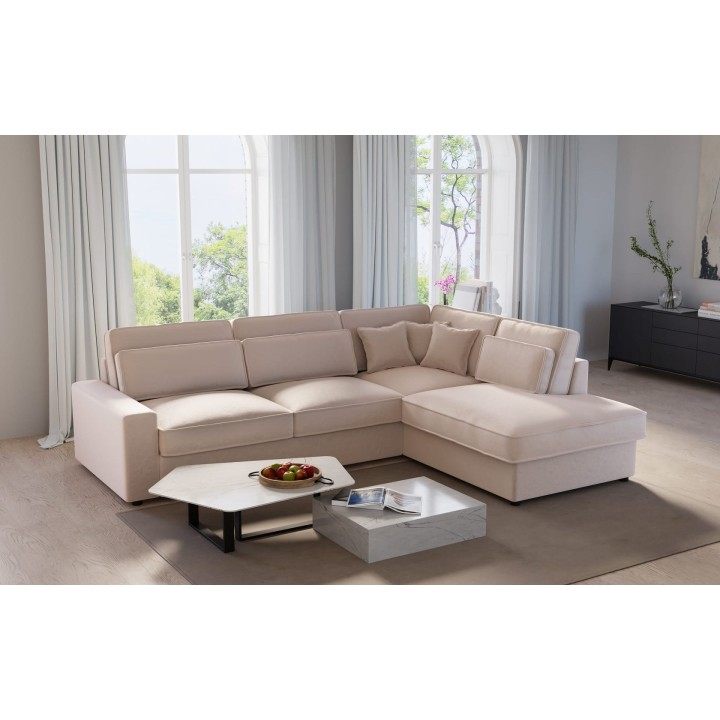 Canapé D'angle Lexus Velours Beige