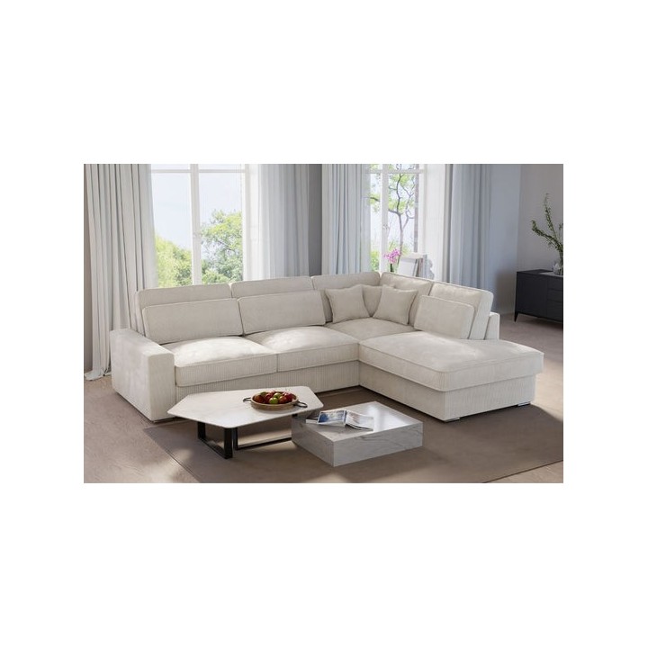 Canapé D'angle Lexus Velours Beige