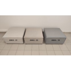 Canapé Modulable 4 Places + Pouf | Tissu Anti-Taches | Modulo