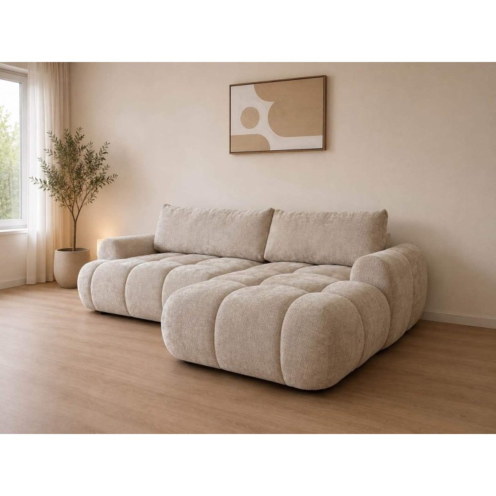 Canapé d'angle Convertible Léo Marbella Beige