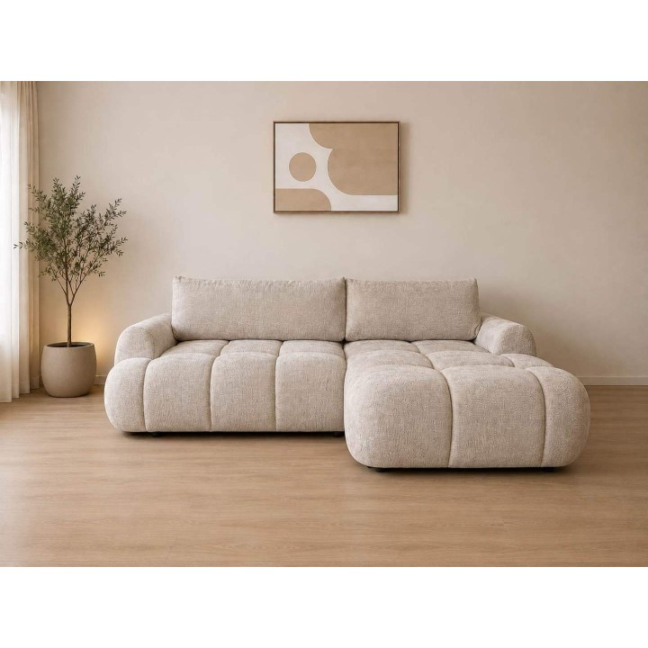 Canapé d'angle Convertible Léo Marbella Beige