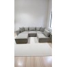 Canapé Modulable 4 Places + Pouf | Tissu Anti-Taches | Modulo